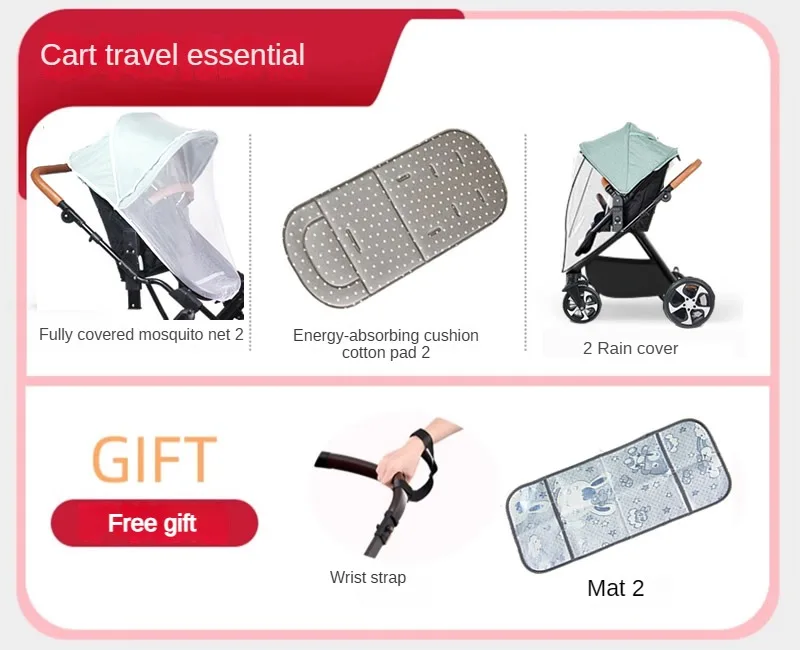 EU STOCK NEW Twins Baby Stroller Can Sit and Lie Double Stroller Shock Absorber Foldable Child Stroller FreeShipping Foldable