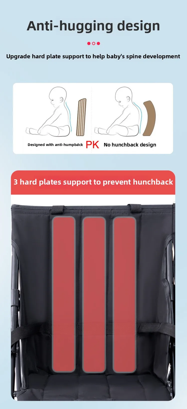 Twin Baby Stroller Lightweight Double Folding Stroller Foldable, Five-point Safety Belt, Safe and Stable