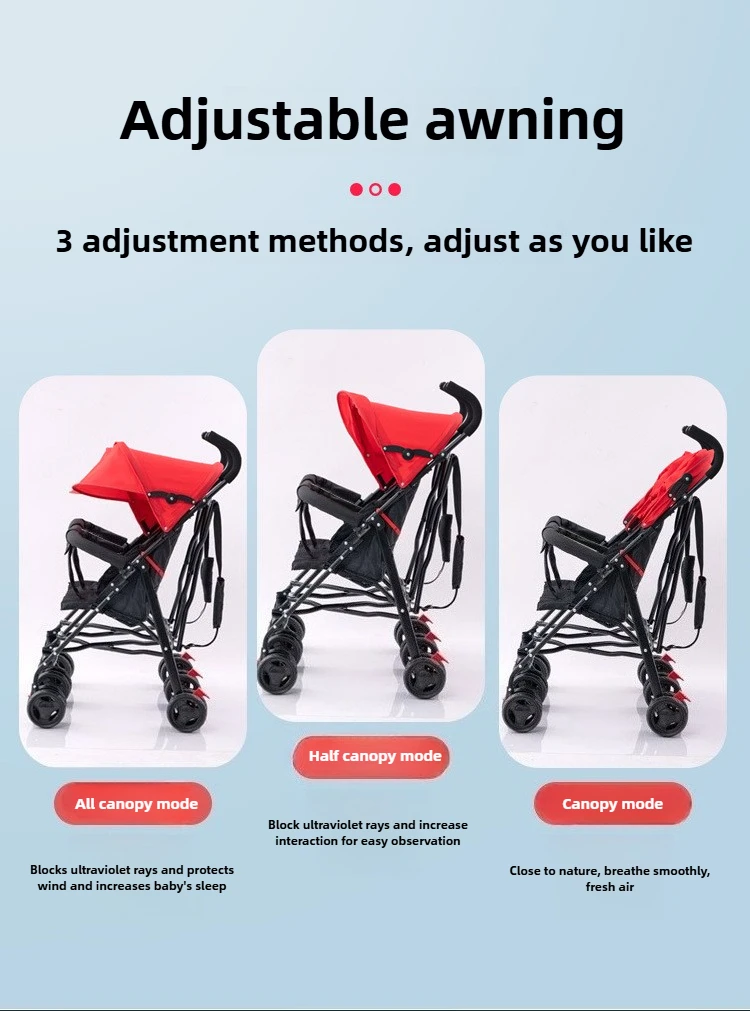 Twin Baby Stroller Lightweight Double Folding Stroller Foldable, Five-point Safety Belt, Safe and Stable