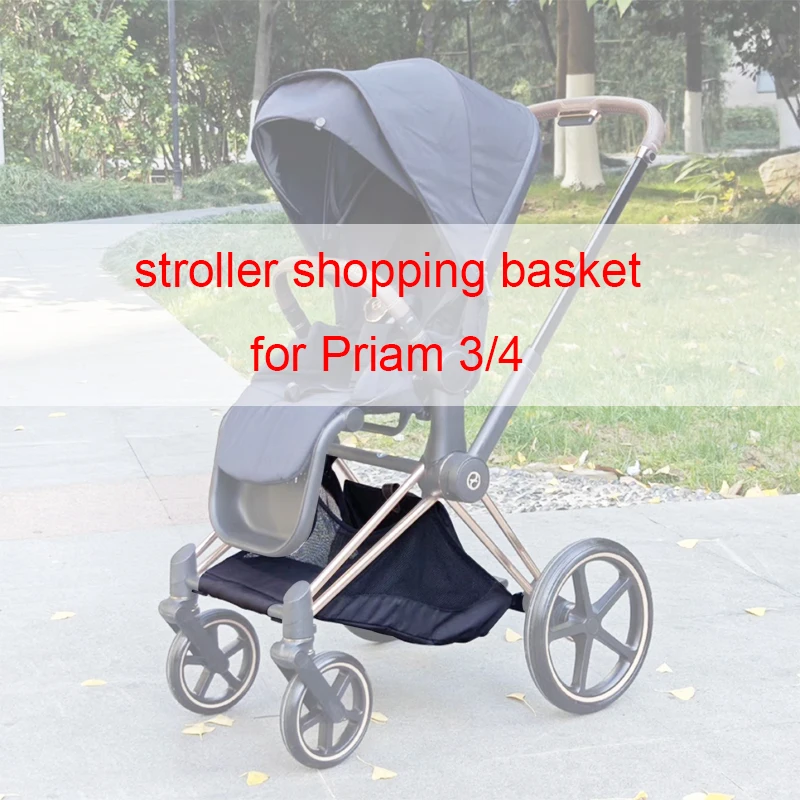 Stroller Shopping Basket For Cybex Priam 3/4 Platinum (2019~2026) Pushchair Storage Bag Baby Cart Diaper Bag Buggy Basket