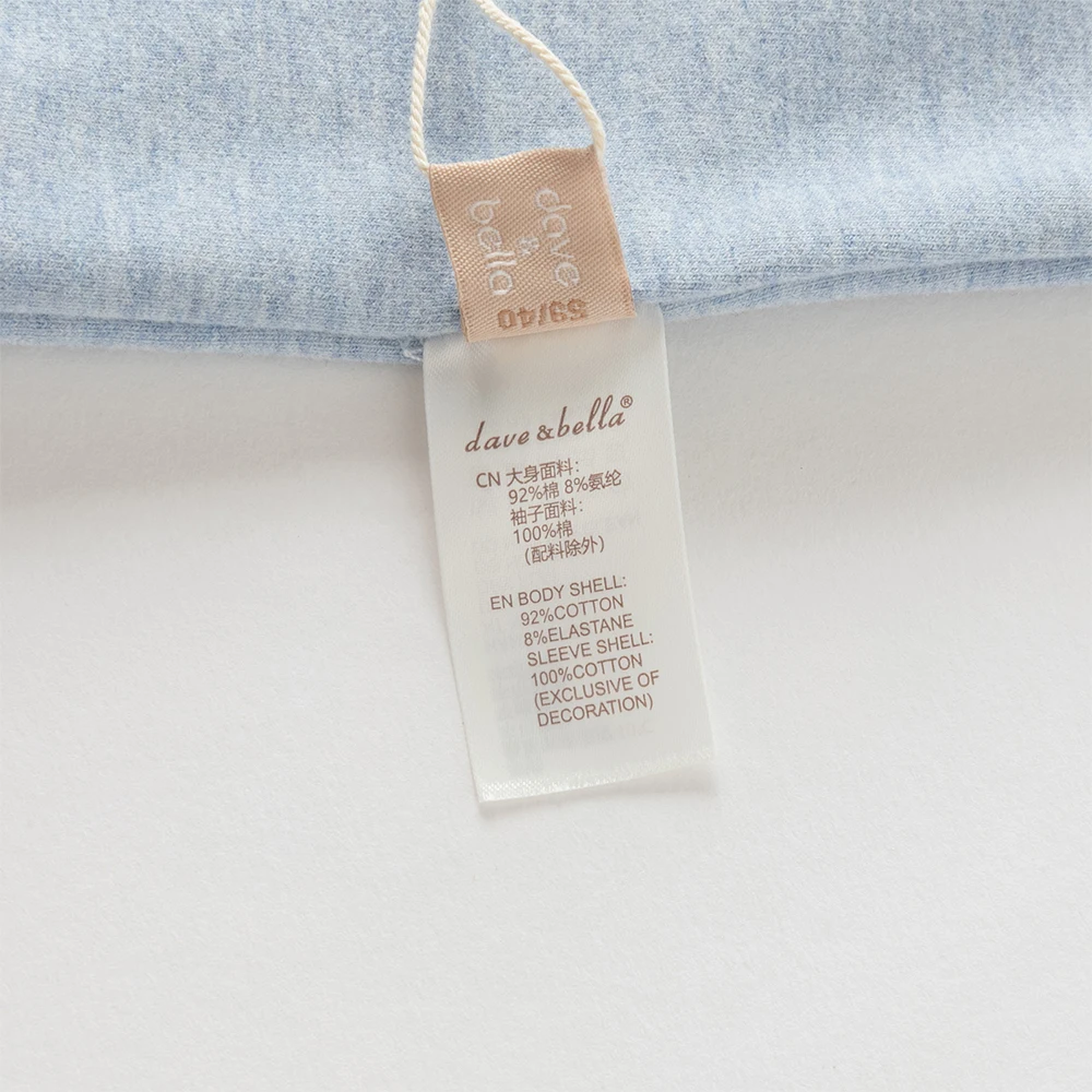 Dave Bella Baby Jumpsuit Boys Autumn Spring Romper Gentle Long Sleeve Cotton 3-24 Monthes Newborn Creeper DB3252953