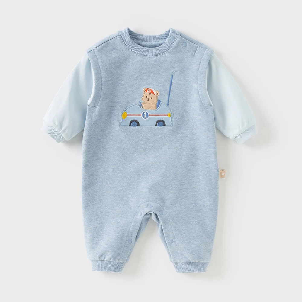 Dave Bella Baby Jumpsuit Boys Autumn Spring Romper Gentle Long Sleeve Cotton 3-24 Monthes Newborn Creeper DB3252953