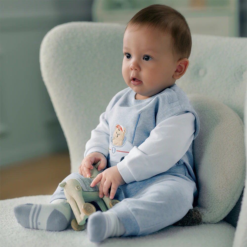 Dave Bella Baby Jumpsuit Boys Autumn Spring Romper Gentle Long Sleeve Cotton 3-24 Monthes Newborn Creeper DB3252953