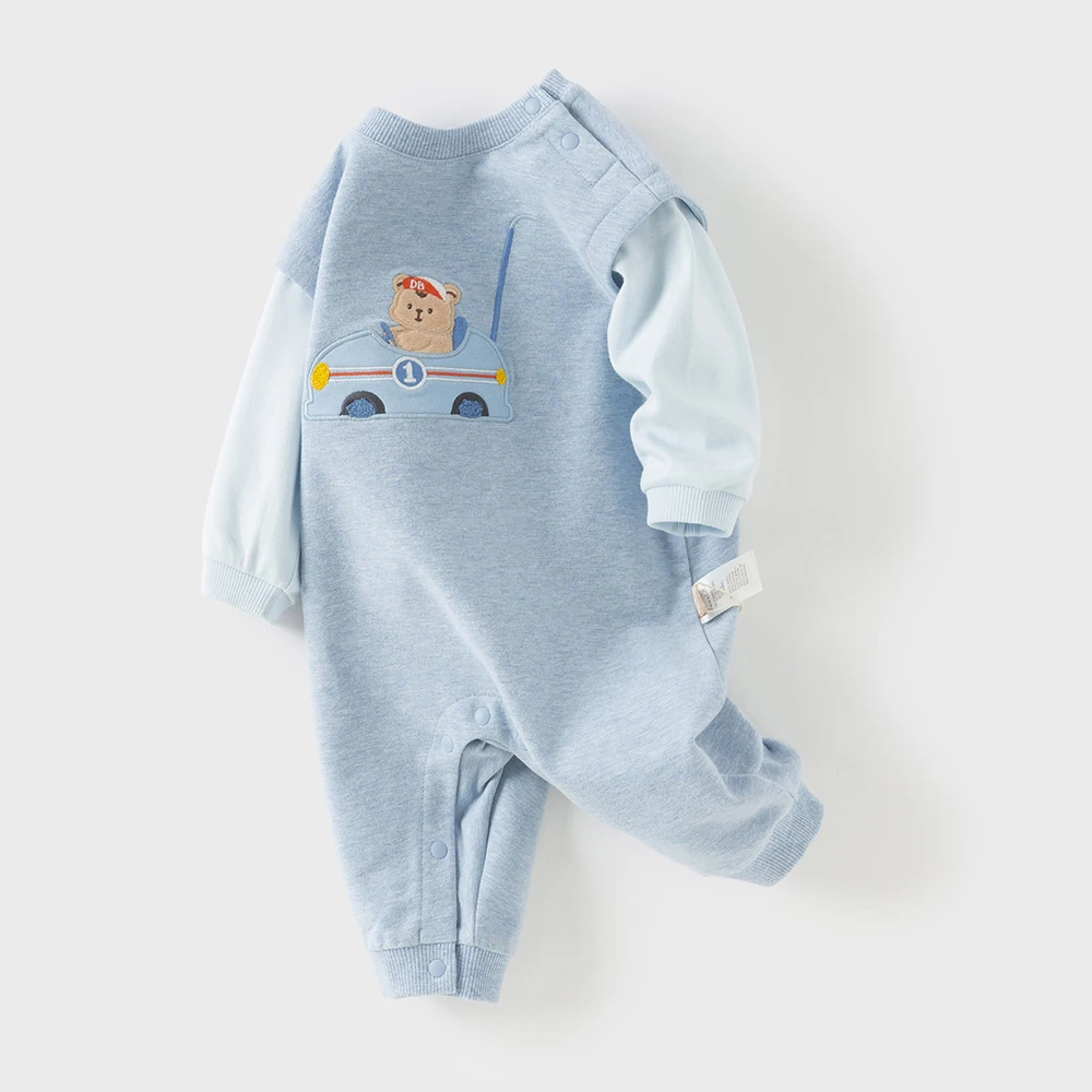 Dave Bella Baby Jumpsuit Boys Autumn Spring Romper Gentle Long Sleeve Cotton 3-24 Monthes Newborn Creeper DB3252953