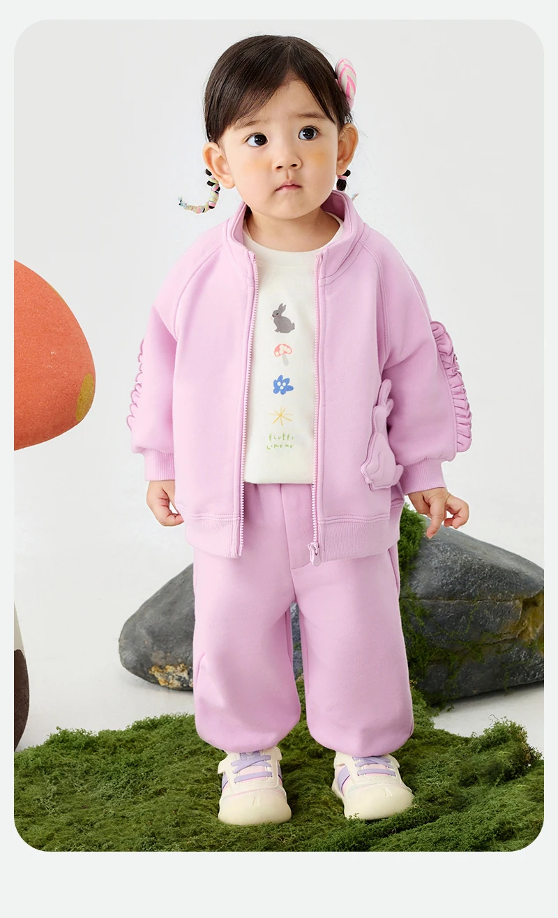 Mini Bala Unisex Kids Long Sleeve Set 2025 Baby Stylish Sweatshirt Spring