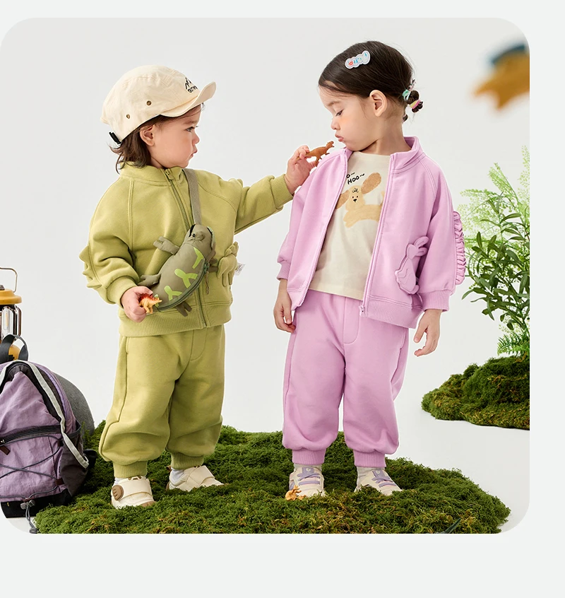 Mini Bala Unisex Kids Long Sleeve Set 2025 Baby Stylish Sweatshirt Spring