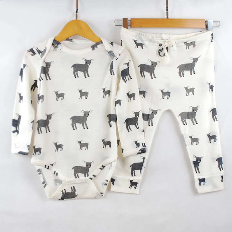 100% merino wool Baby kids Rompers base layer Jumpsuit with pants SET Boy&girls clothes High quality newborn ropa bebe Clothing