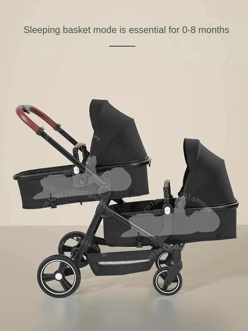 NEW 2in1 Baby stroller Multi functional twins double stroller for 2 kids baby carriage, portable stroller can be boarded