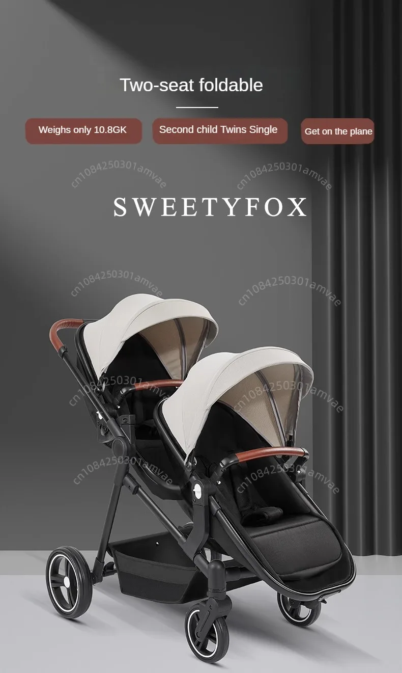 NEW 2in1 Baby stroller Multi functional twins double stroller for 2 kids baby carriage, portable stroller can be boarded