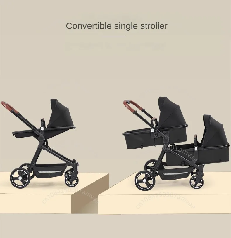 NEW 2in1 Baby stroller Multi functional twins double stroller for 2 kids baby carriage, portable stroller can be boarded