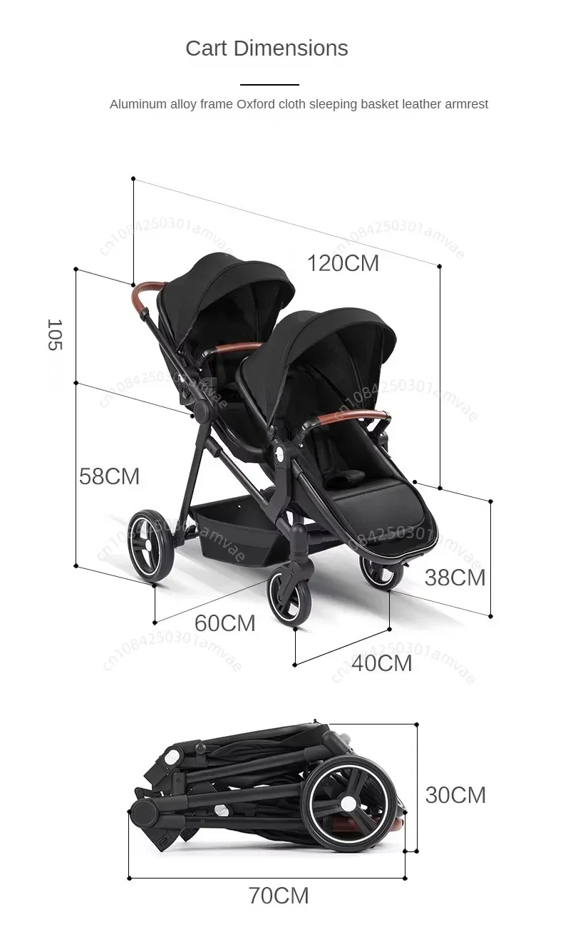 NEW 2in1 Baby stroller Multi functional twins double stroller for 2 kids baby carriage, portable stroller can be boarded