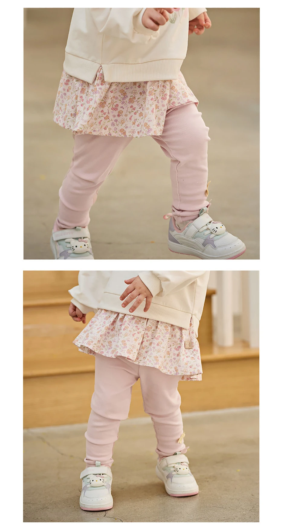 Dave Bella Children Leggings Spring Autumn Girls Fashion Lace Pant Butterfly Baby Elastic Casual Trousers Kids Clothes DB1260247