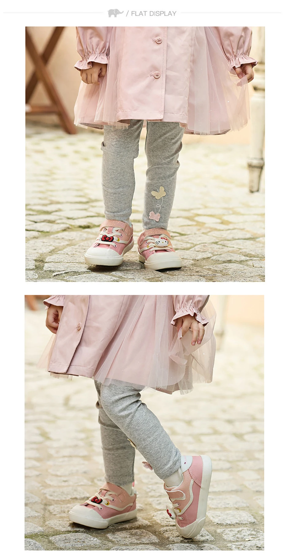 Dave Bella Children Leggings Spring Autumn Girls Fashion Lace Pant Butterfly Baby Elastic Casual Trousers Kids Clothes DB1260247