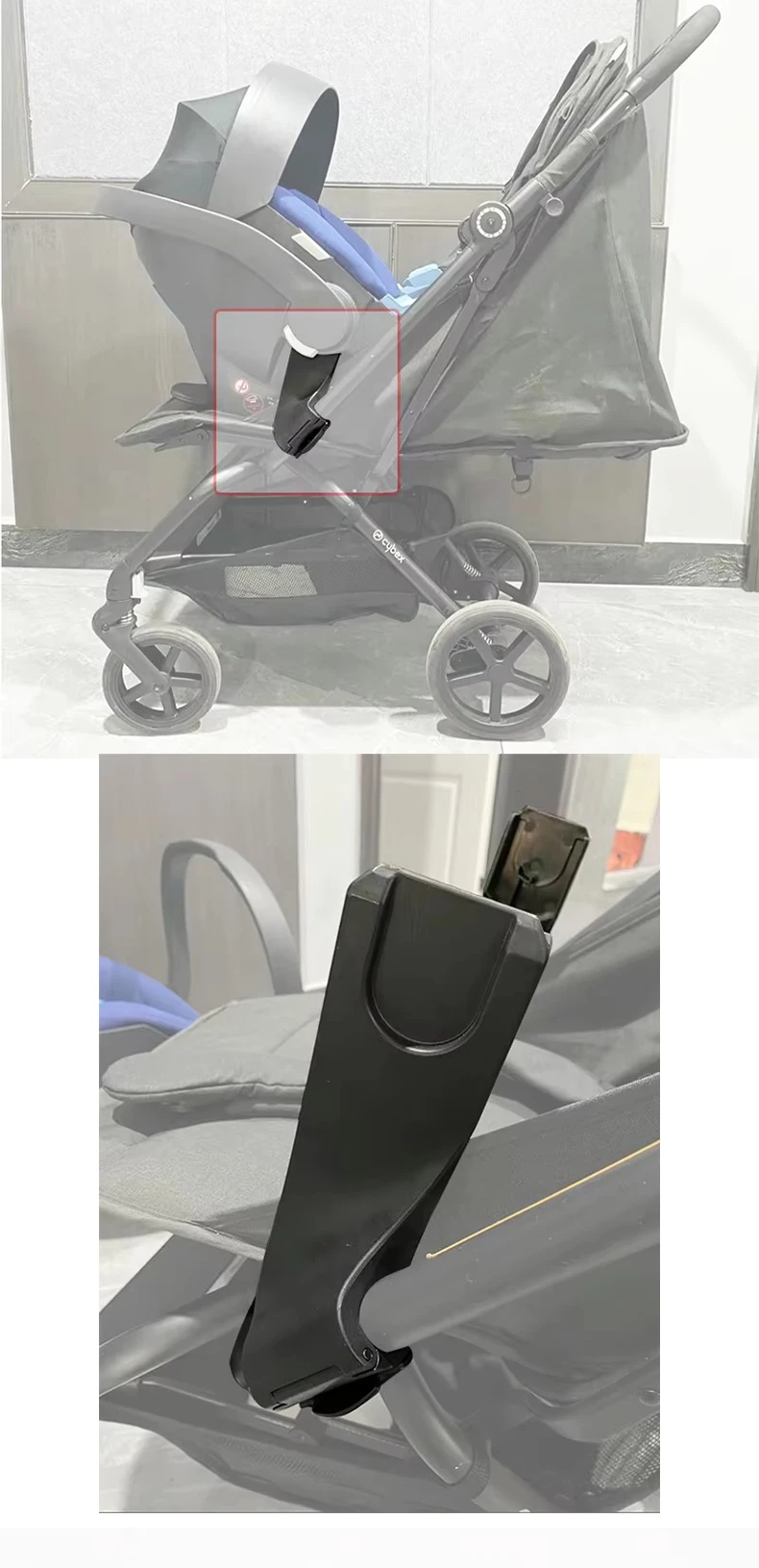 Buggy Adapter for Cybex Priam Mios Melio Eezy Balios S Aton Cloud Q/Z Baby Basket Kinderwagen Converter Stroller Accessories