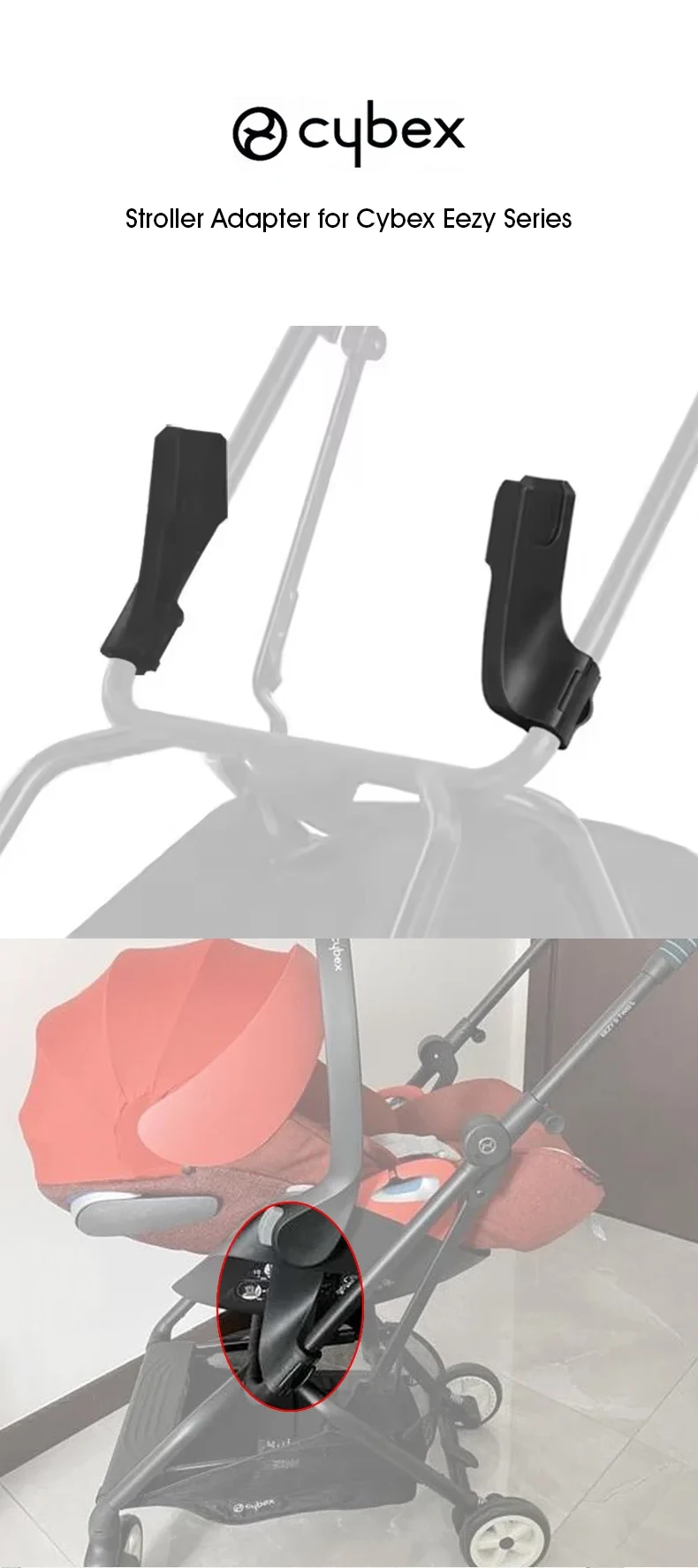Buggy Adapter for Cybex Priam Mios Melio Eezy Balios S Aton Cloud Q/Z Baby Basket Kinderwagen Converter Stroller Accessories
