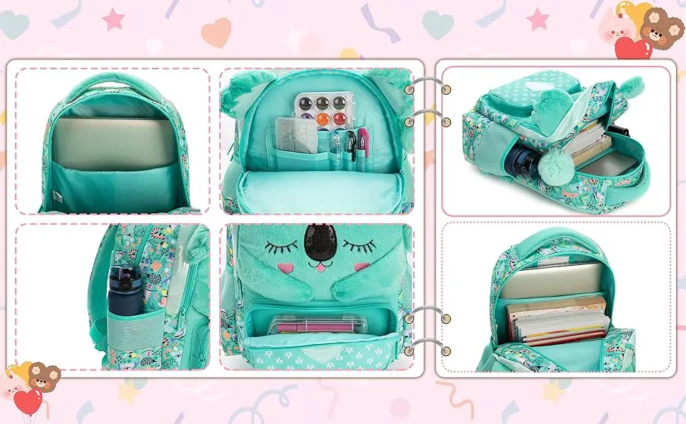 Kids School Backpacks for Girls Boys Backpack with Lunch Bag for Elmentary Students