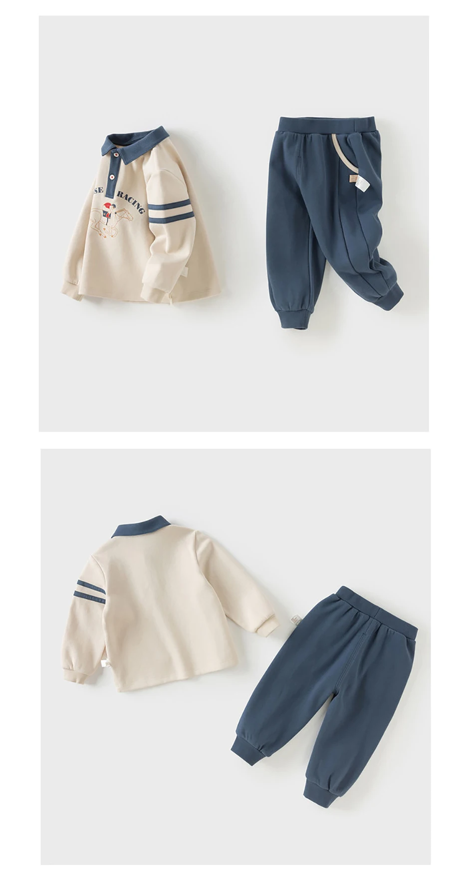 Dave Bella Children Autumn Spring Polo T-shirt Trousers Suits Boys Pullover+Pant 2Pcs Sets Costume Tracksuits Clothes DB3253484