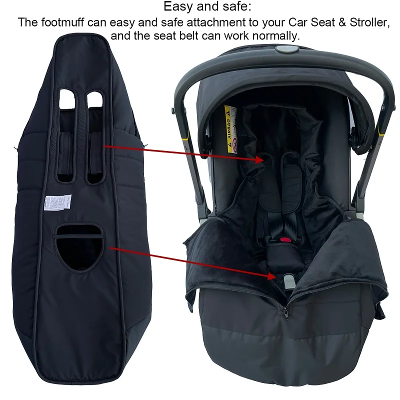 Stroller Accessories Footmuff Waterproof Warm Compatible With Doona Stroller, Universal Car Seat