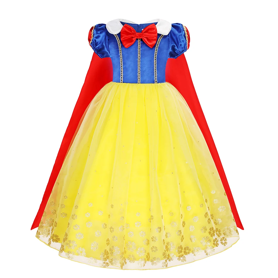 Girls Snow White Dress Kids Princess Dress Up Costumes Toddler Snow White And Huntsman Cosplay Clothing Birthday Party Outfits