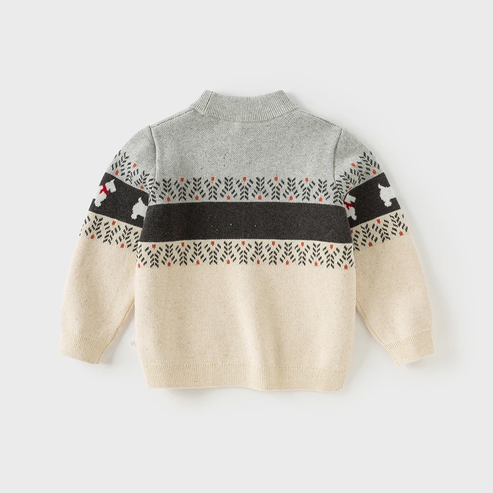 Dave Bella Autumn Spring Pullover Sweater for Winter Boys Knitted Sweater Children Outerwear Coat Kids Clothes DB4254382