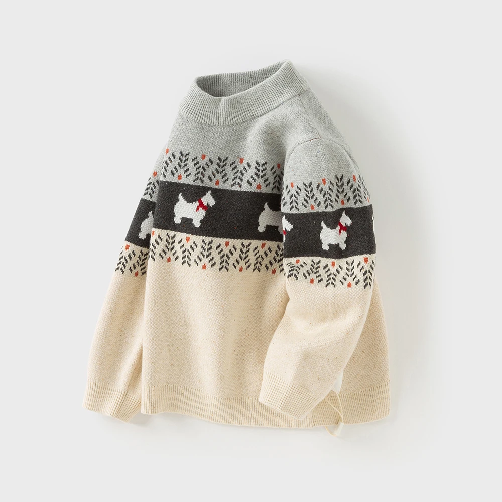 Dave Bella Autumn Spring Pullover Sweater for Winter Boys Knitted Sweater Children Outerwear Coat Kids Clothes DB4254382