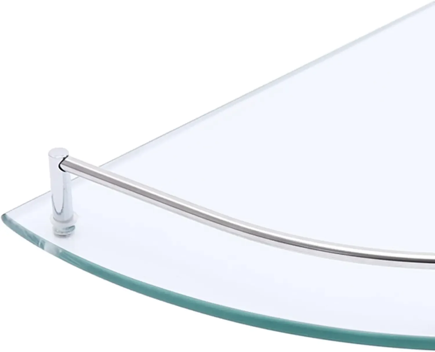 Glass Corner Shelf,23.5 x 23.5 cm,Wall Shelf for Bathroom, Shower Shelf, Bathroom,Glass Bathroom Shelf with 4mm ESG Safety Glass