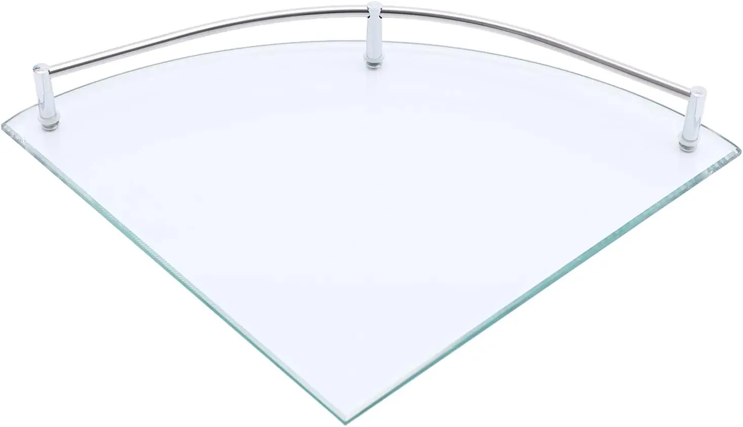 Glass Corner Shelf,23.5 x 23.5 cm,Wall Shelf for Bathroom, Shower Shelf, Bathroom,Glass Bathroom Shelf with 4mm ESG Safety Glass