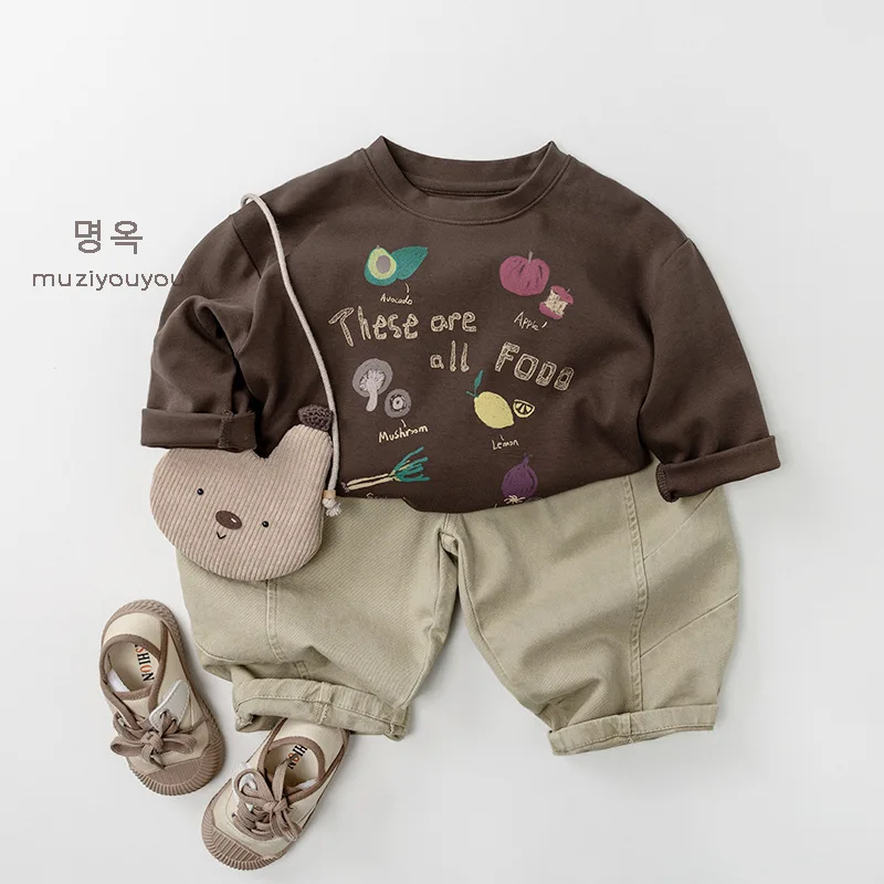 2026 Spring New Children Casual Pants Boys Girls Vintage Harem Pants Baby Loose Trousers Solid Toddler Pants Kids Clothes