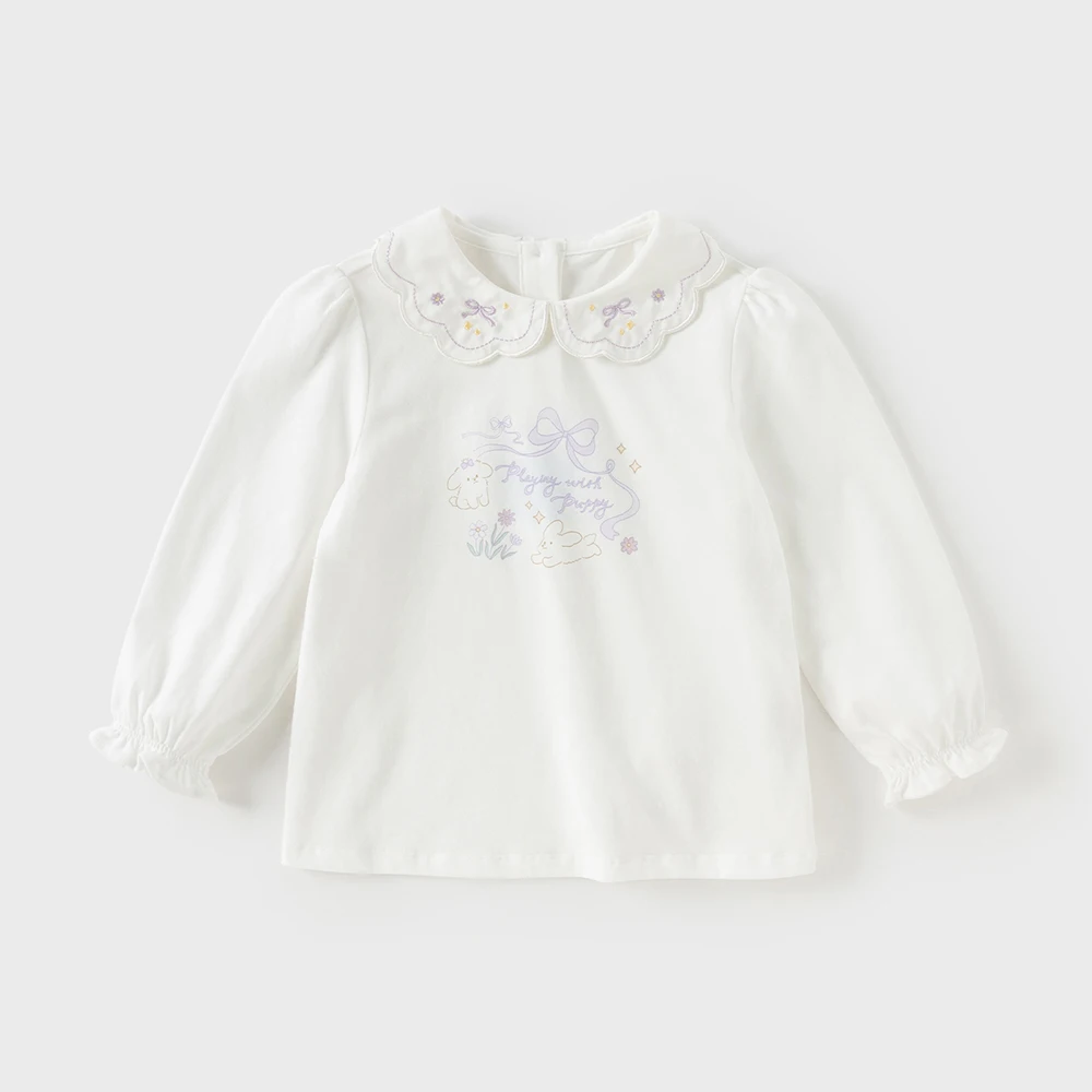 Dave Bella Girls Baby Long Sleeves T-Shirt Top Autumn Comfortable Casual Sweet Cute Children 's Bottoming Shirt Party DB3252846