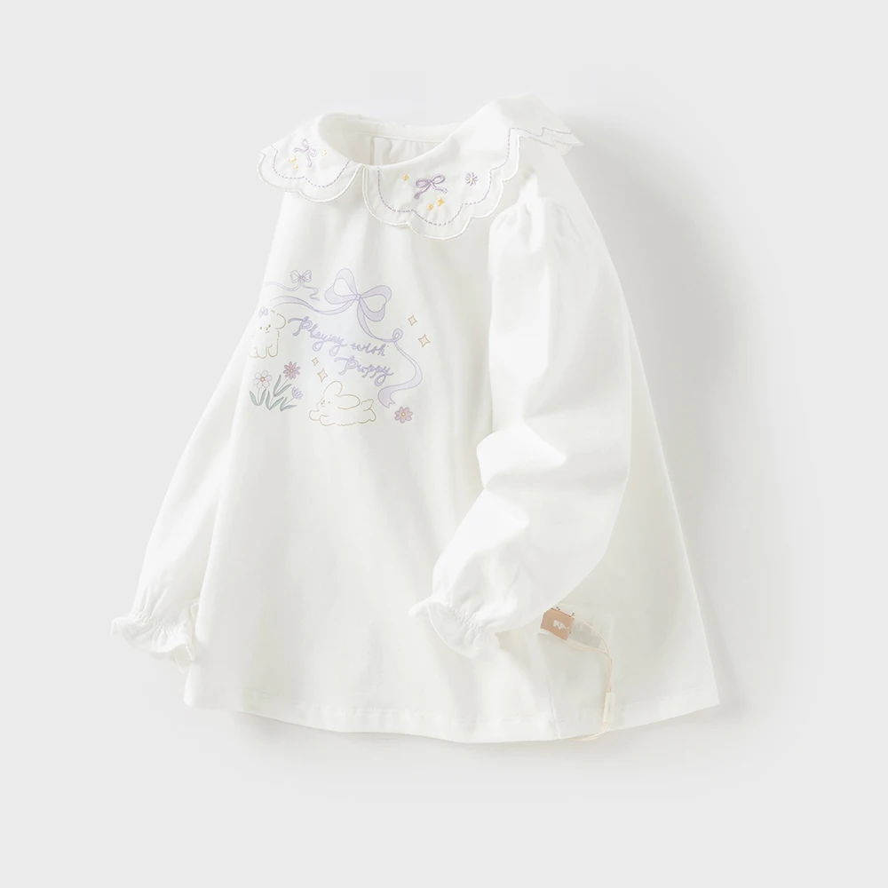 Dave Bella Girls Baby Long Sleeves T-Shirt Top Autumn Comfortable Casual Sweet Cute Children 's Bottoming Shirt Party DB3252846