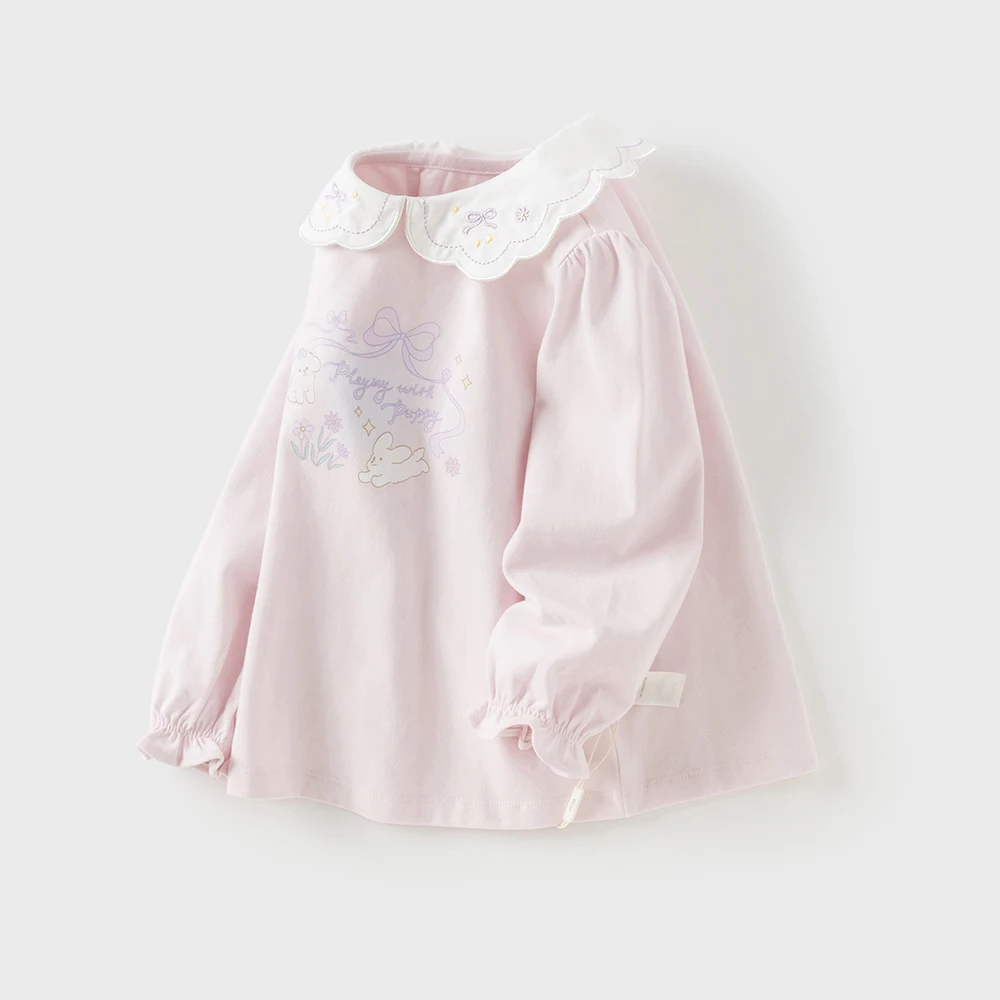 Dave Bella Girls Baby Long Sleeves T-Shirt Top Autumn Comfortable Casual Sweet Cute Children 's Bottoming Shirt Party DB3252846