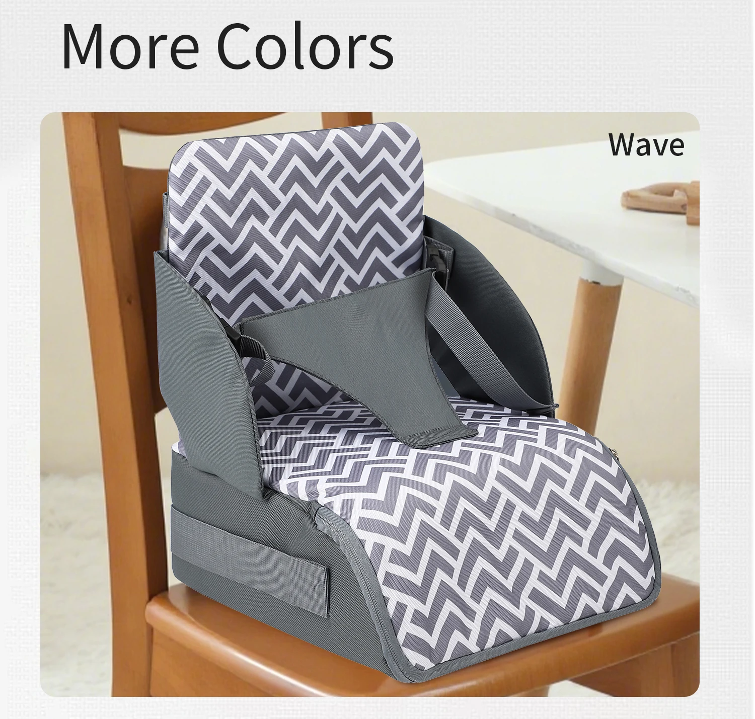 Fashion 2-IN-1 Seat Suit Multi-functional Anti-slip Booster Seat +Diaper Bag Portable Dining Chair Seat Cushion Convenient 1-3Y