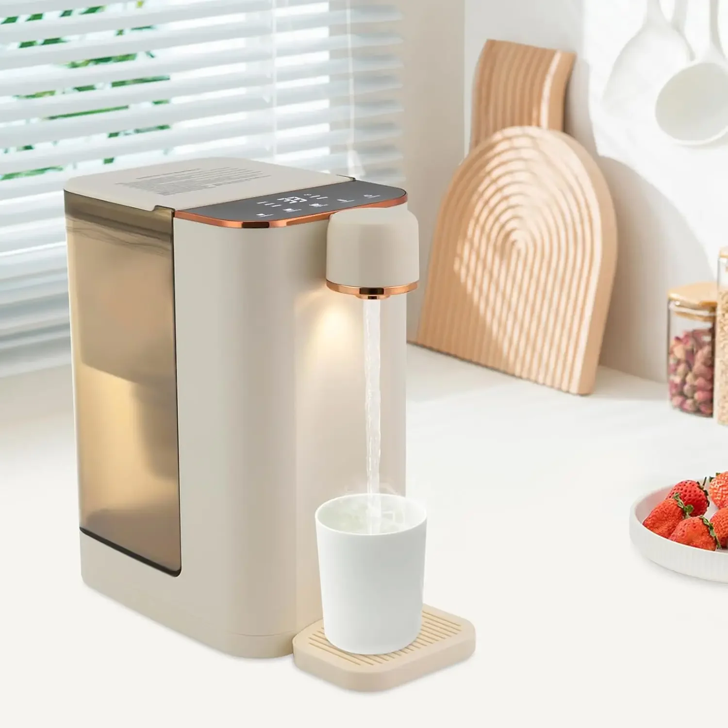 NEWEST 220V2000W Instant Water Dispenser for Household, 3L Capacity, 3S Heating Time, with Quantitative Water Dispenser Function