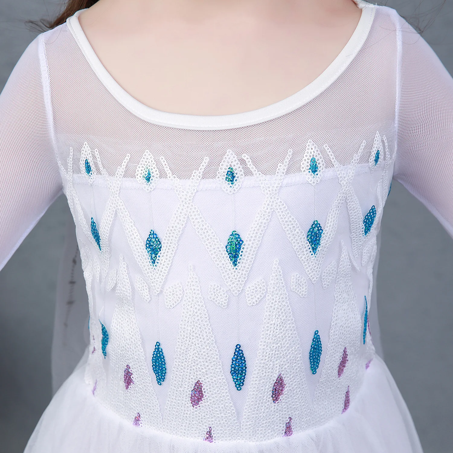 2026 Girls Cospaly Elsa White Elegant Princess Beautiful Dress Birthday Holiday Party Carnival Gift Clothing + Accessories Set