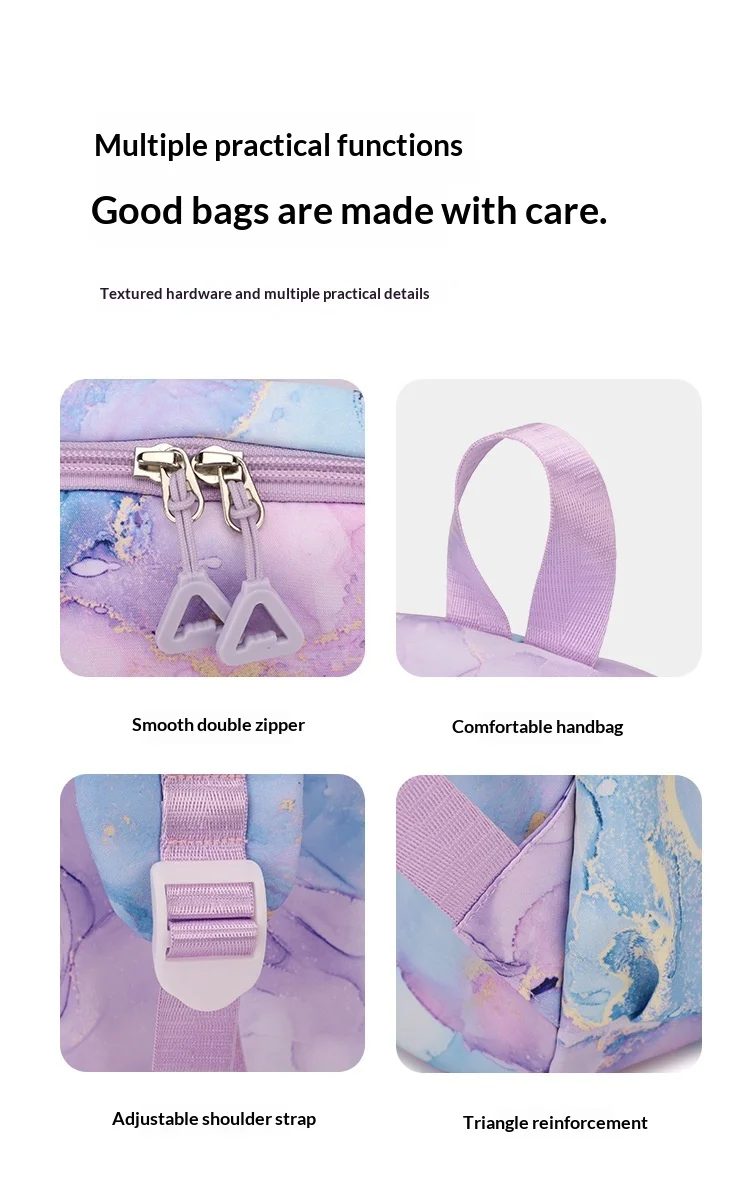 Demon Slayer Shinobu Kocho Anime Print Student Backpack Lunch Bag Pencil Case Set for Girls Cute School Supplies