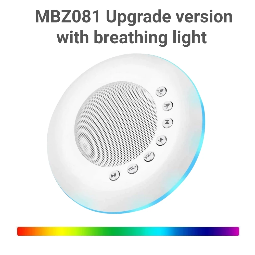 Baby White Noise Sound Machine Built-in 28 Soothing Sounds 4 Timer & Memory Function USB Rechargeable Portable Sleep Aid Device