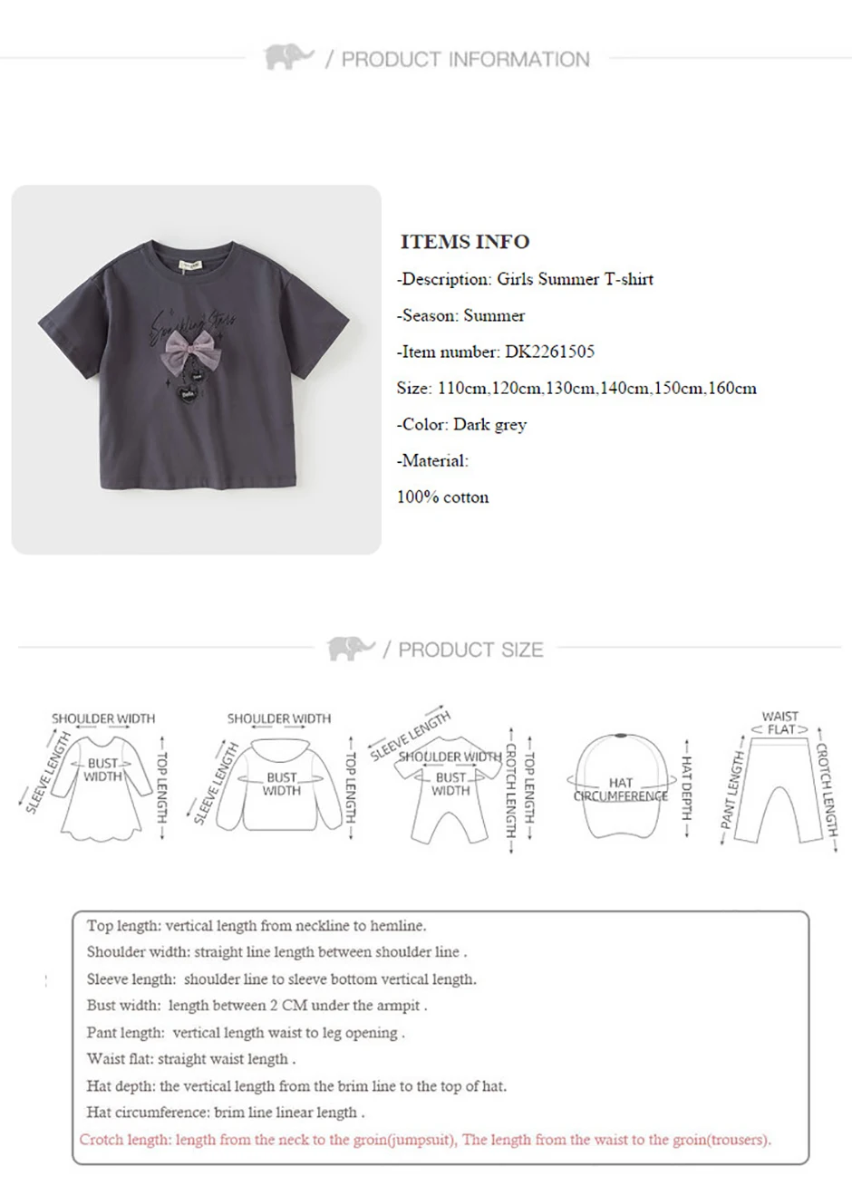 Dave Bella Girl Summer Printed T-shirts Kids Cartoon Tees Children Short Sleeve Cotton Tops Casual Outdoor Clothes DK2261505