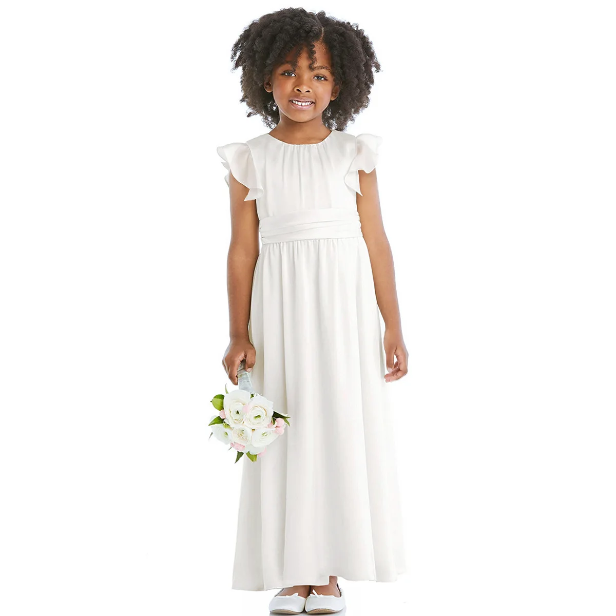 Casual Long Dress for Girls Summer Dress Flower Girl Dresses for Wedding for 4 to 13 Years
