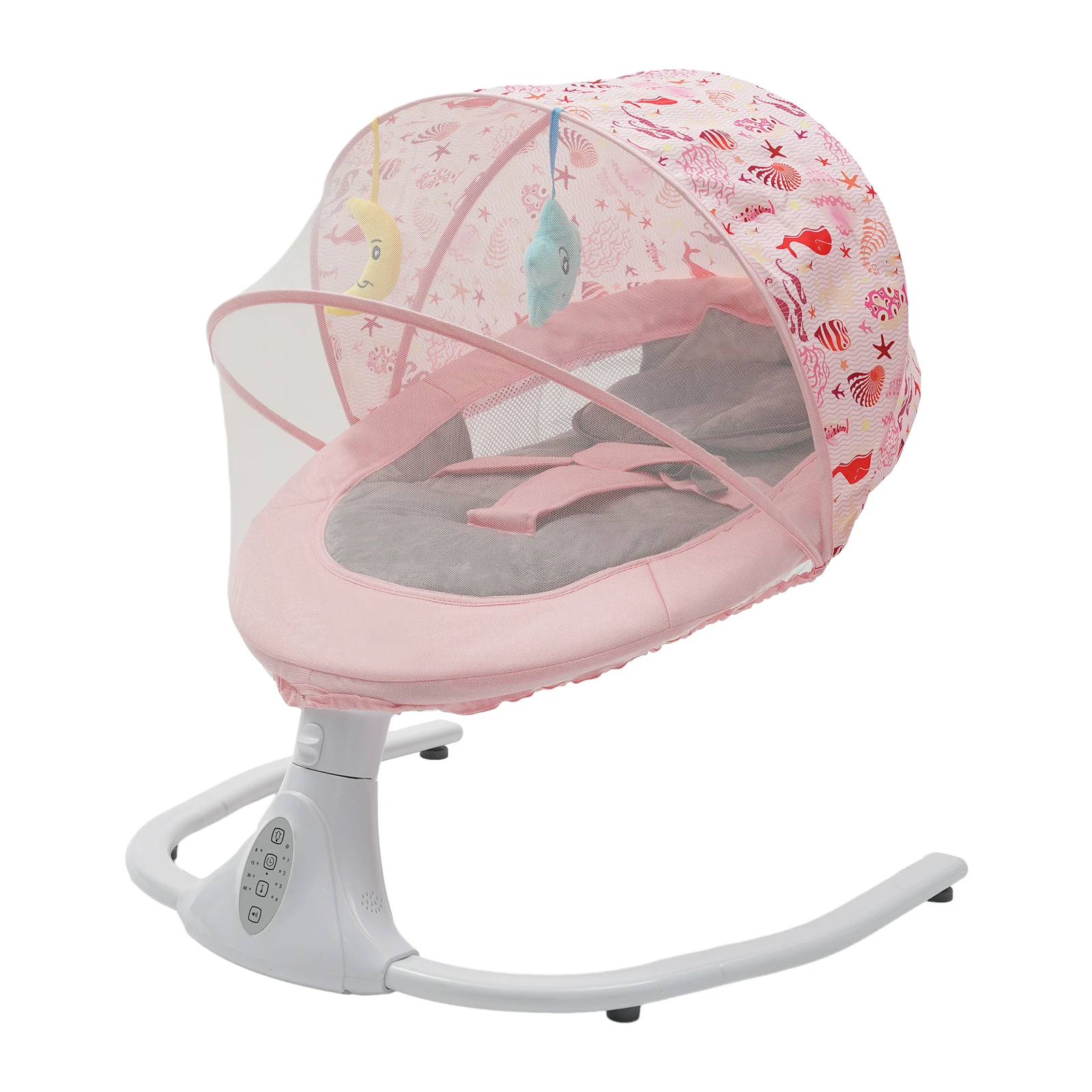 Electric Baby Rocking Chair, Bluetooth Infant Rocker Seat, 12 Built-in Music, Remote Control Skin-Friendly Soft Baby Rocking Seat