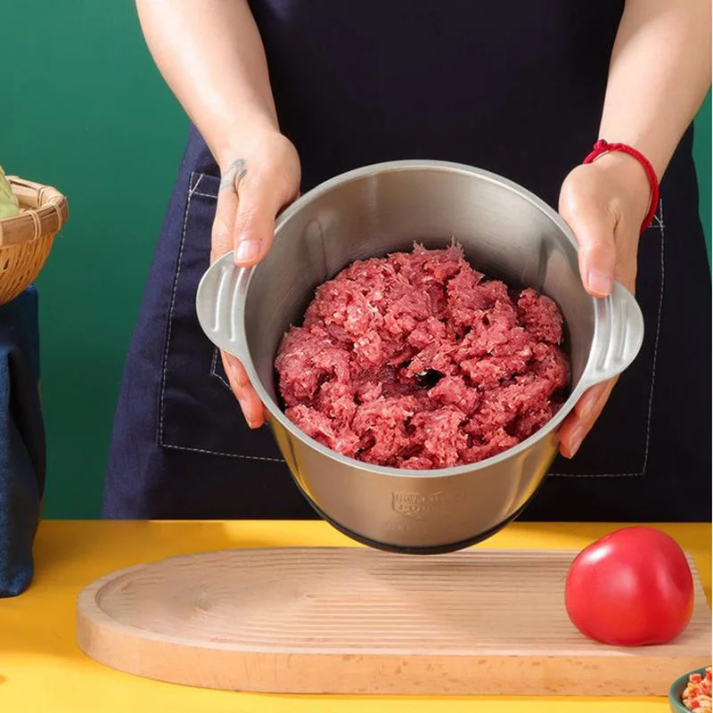 DWiusty Multi functional meat grinder, household food processor, stainless steel electric meat grinder, meat mixing and filling machine