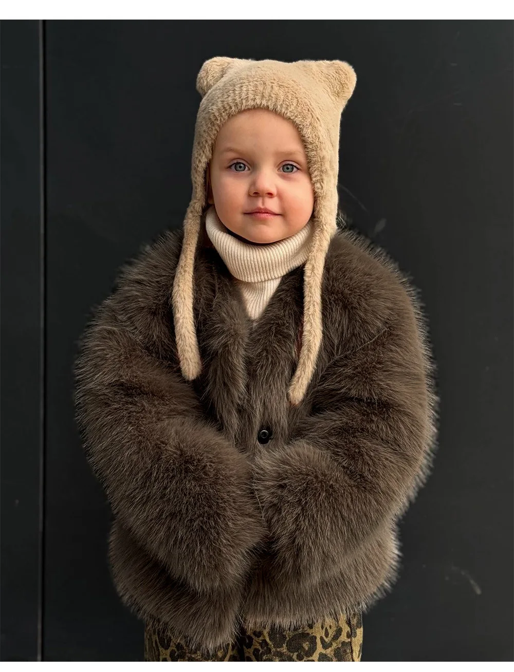 2026 Childrens Faux Fox Fur Coat Thicken Warm Kids Girls Winter Fur Jacket Trendy Toddler Little Girl Outerwears Baby Girls Fur