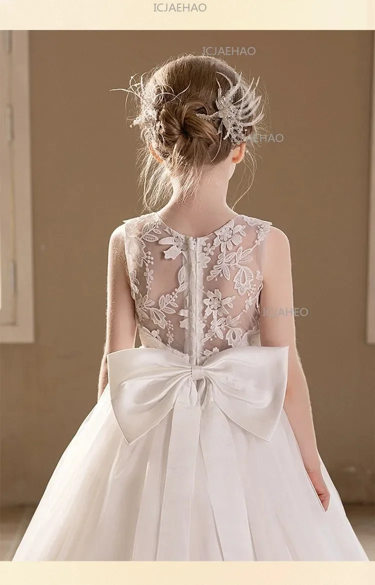 2026 Host Piano Performance Pageant Costume Children Girls Formal New Flower Girl Wedding Kids Party Banquet Princess Gown