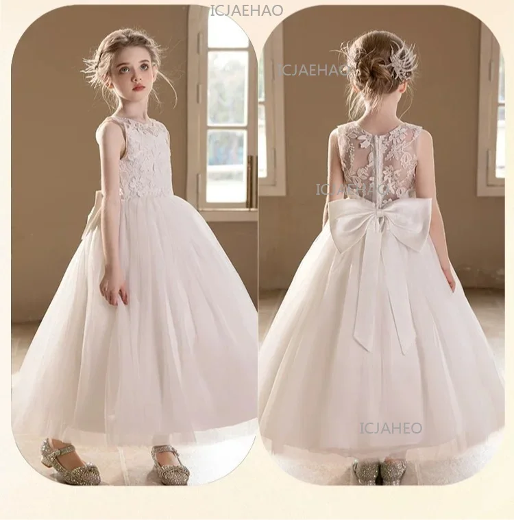 2026 Host Piano Performance Pageant Costume Children Girls Formal New Flower Girl Wedding Kids Party Banquet Princess Gown