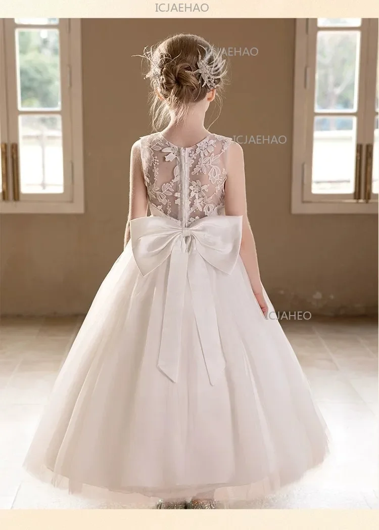 2026 Host Piano Performance Pageant Costume Children Girls Formal New Flower Girl Wedding Kids Party Banquet Princess Gown