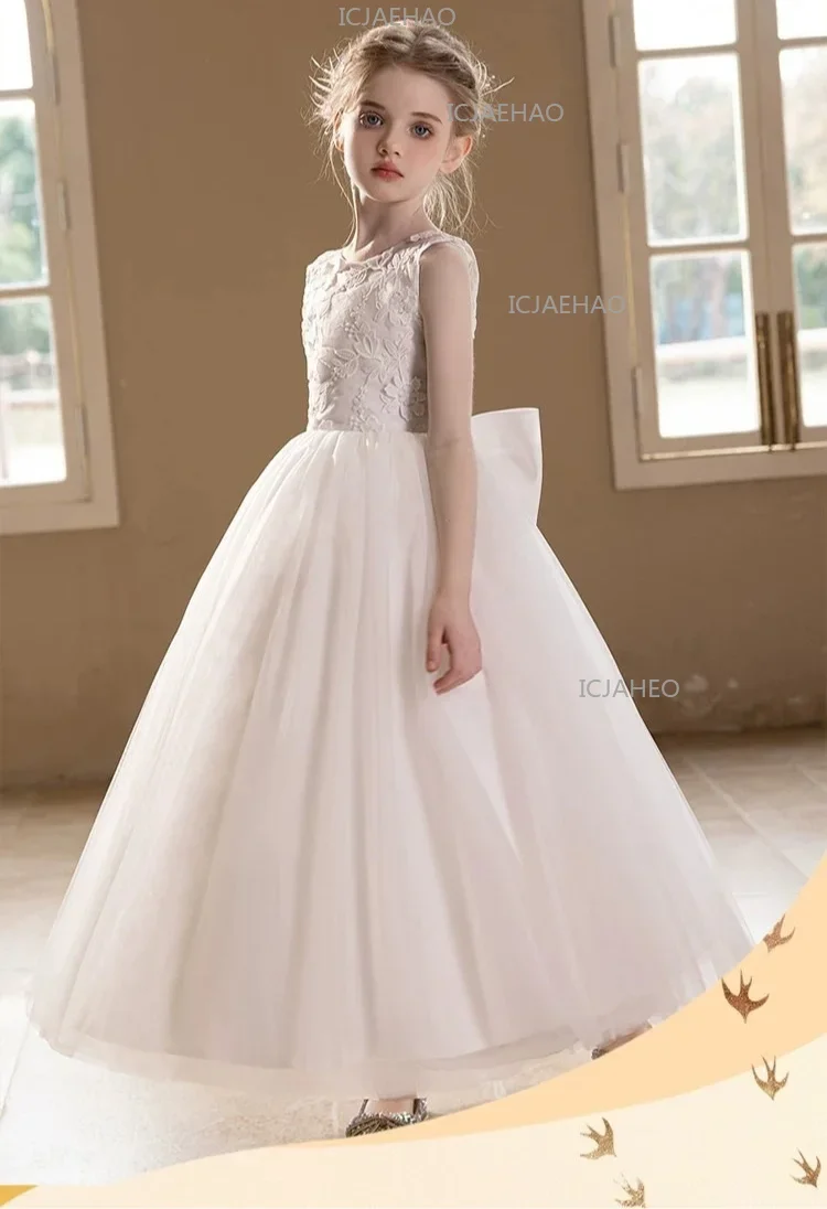 2026 Host Piano Performance Pageant Costume Children Girls Formal New Flower Girl Wedding Kids Party Banquet Princess Gown