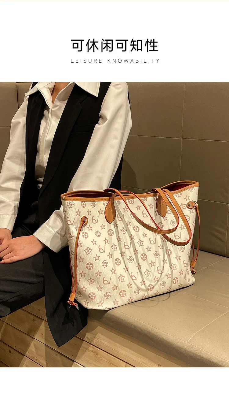 Large capacity shopping handbag, new fashionable women's chain strap shoulder bag, casual party women's bag