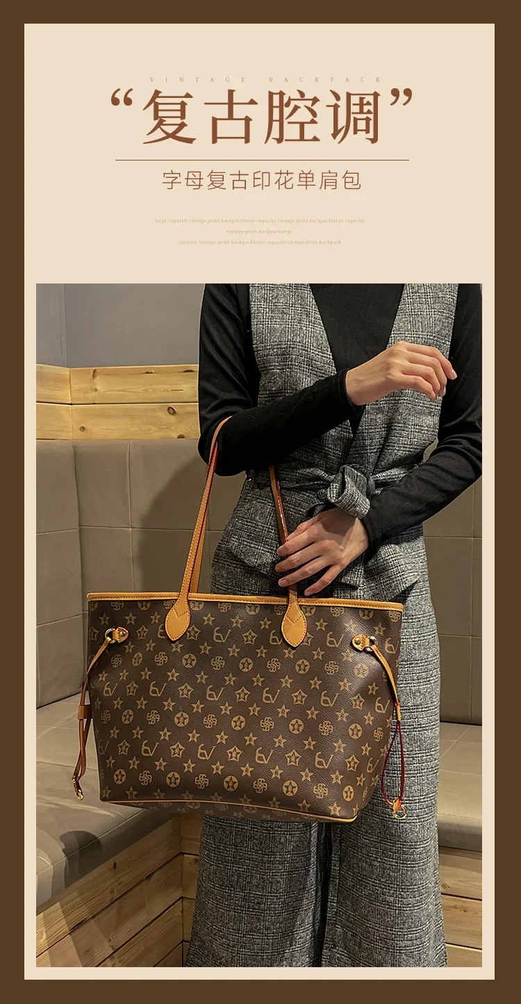 Large capacity shopping handbag, new fashionable women's chain strap shoulder bag, casual party women's bag