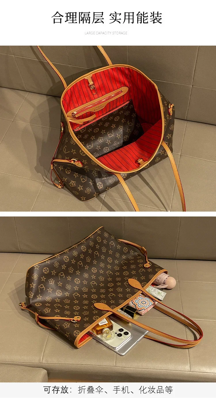 Large capacity shopping handbag, new fashionable women's chain strap shoulder bag, casual party women's bag