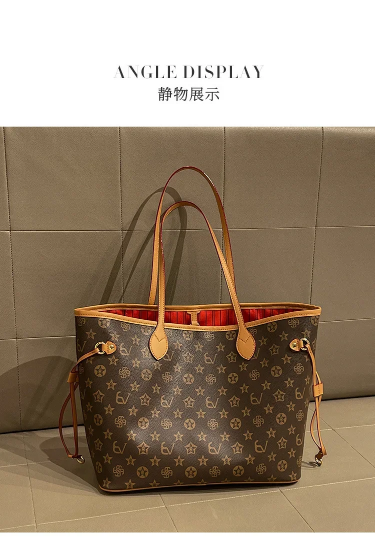 Large capacity shopping handbag, new fashionable women's chain strap shoulder bag, casual party women's bag