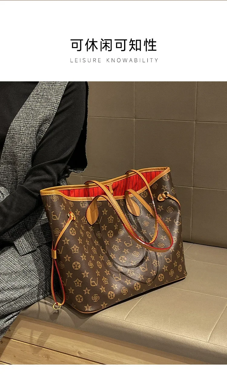 Large capacity shopping handbag, new fashionable women's chain strap shoulder bag, casual party women's bag